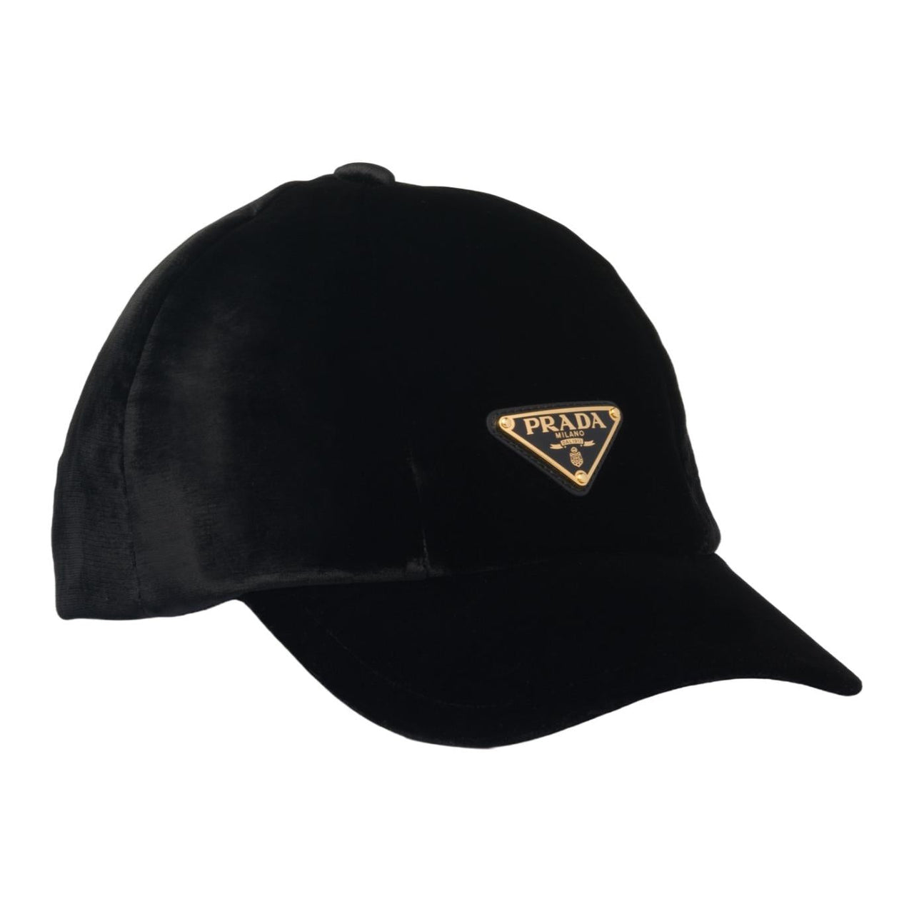 PRADA Cotton Fabric Baseball Caps Women's Black