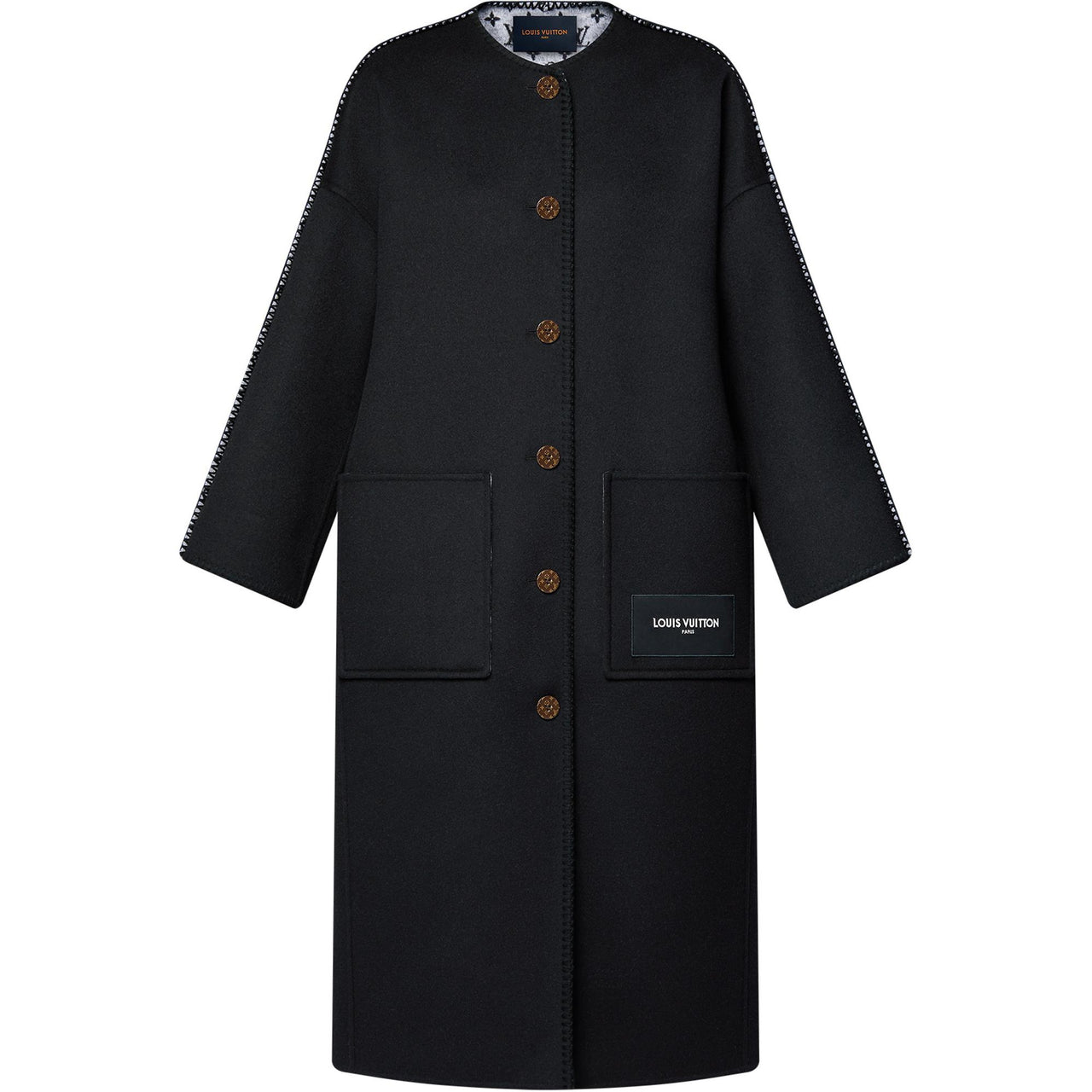 LOUIS VUITTON Double Face Blanket Stitch Coat