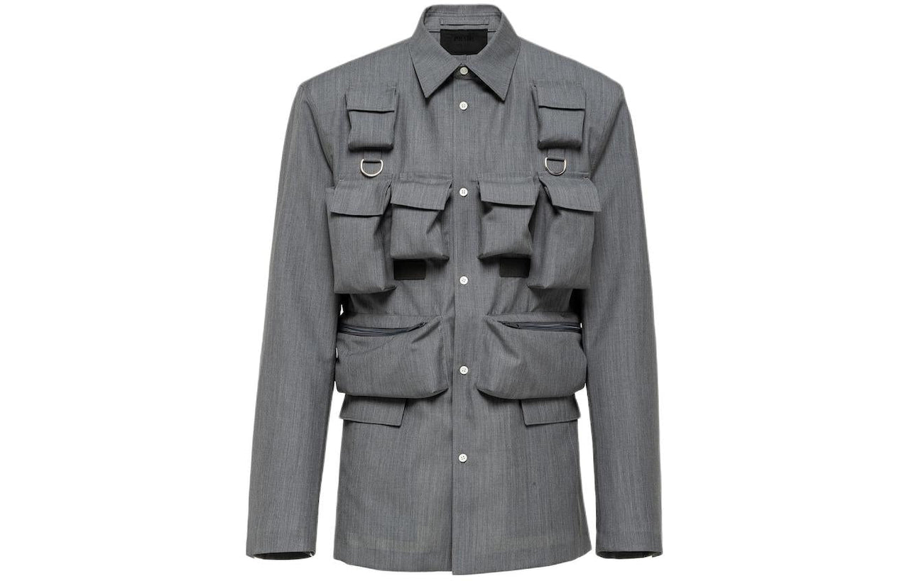 PRADA SS24 Jackets Coats Men's Gray