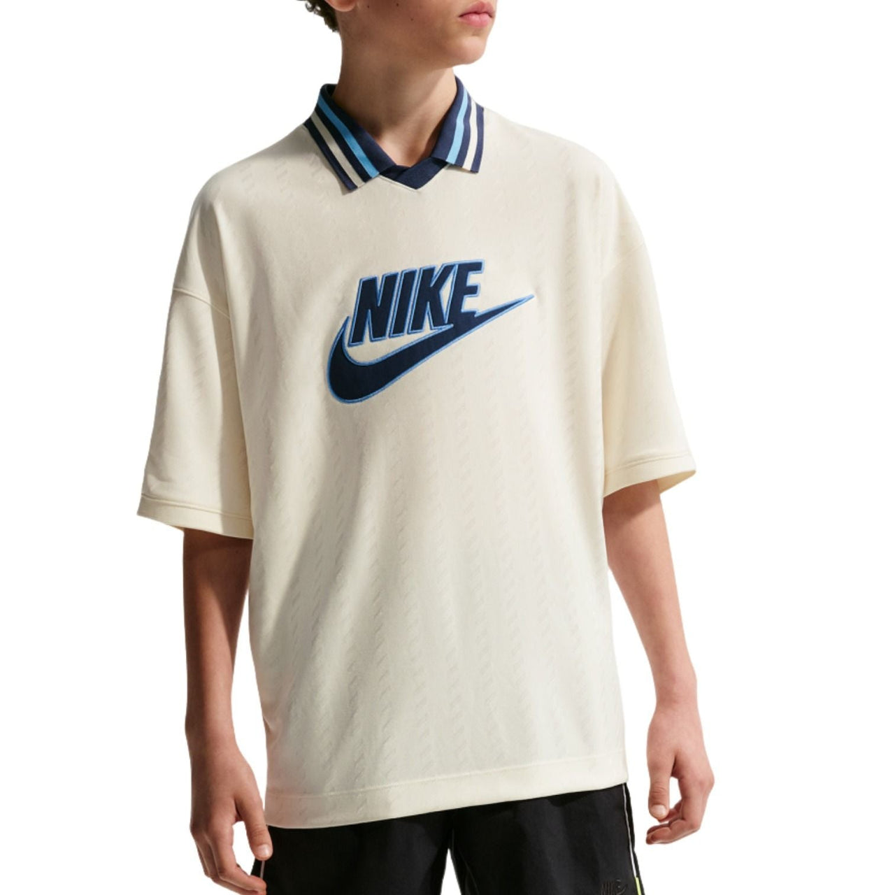 (GS) Nike Sportswear Short-sleeved Jersey 'Soft Pearl Midnight Navy University Blue' IQ0435-047