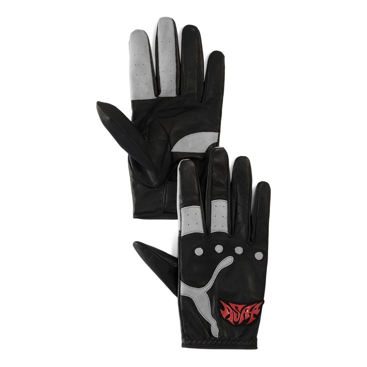 PUMA x A$AP ROCKY Leather Gloves 'PUMA Black Fierce Red PUMA White' 042137-01