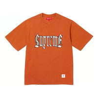 Supreme Old English S/S T-Shirt 'Orange White' SUP-SS24-125
