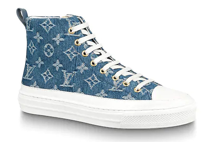 LOUIS VUITTON Lv Stellar High Top Denim Blue Women's