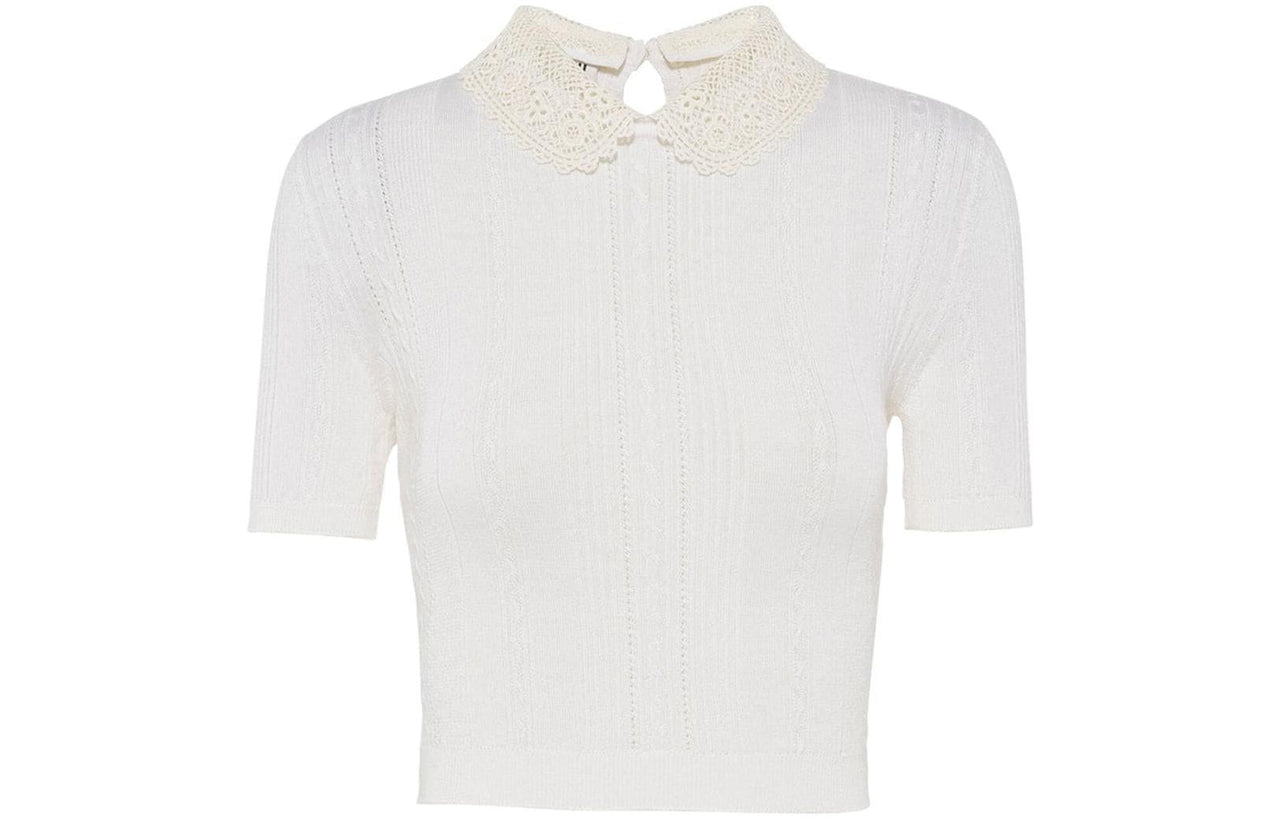 MIU MIU FW22 Fitted Knitwear Women's White