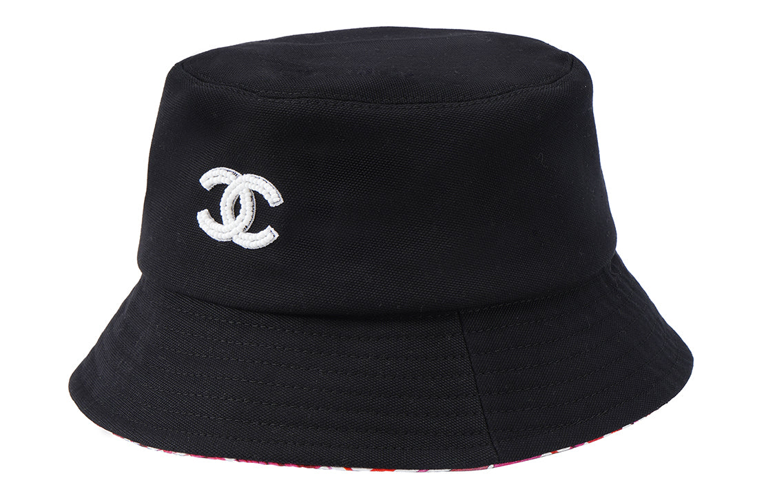 CHANEL Cotton Bucket Hats Women's Black