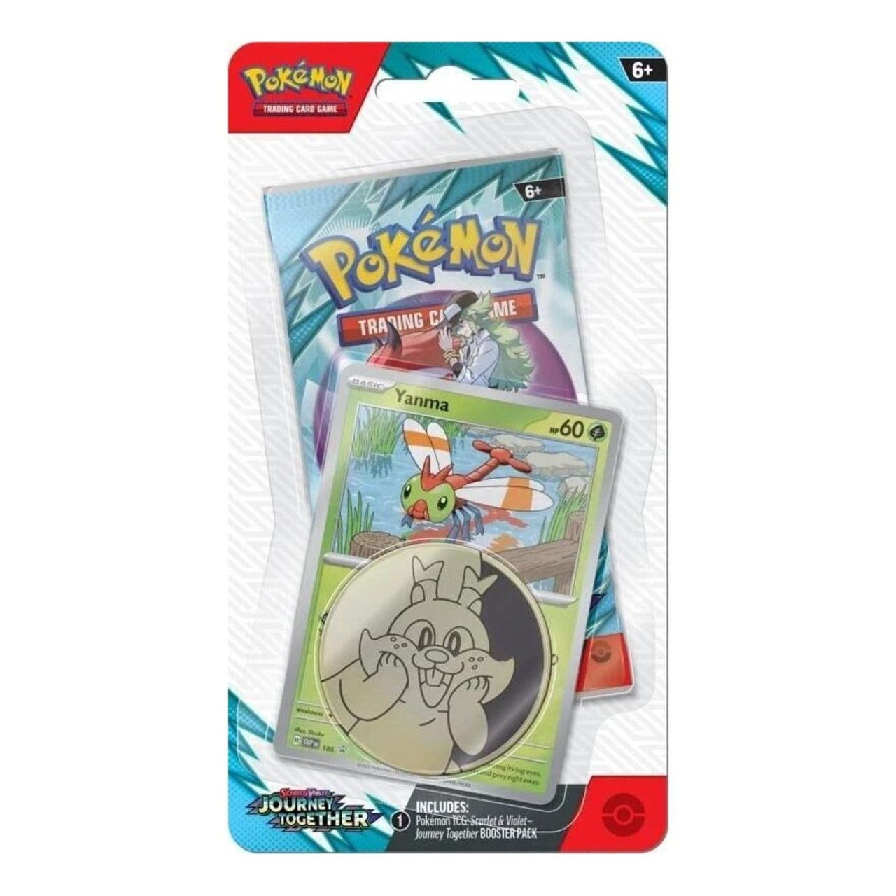 Pokemon Card Eng. 2025 Pokemon: Journey Together Single Pack Blister 'Yanma' 10-10381-101