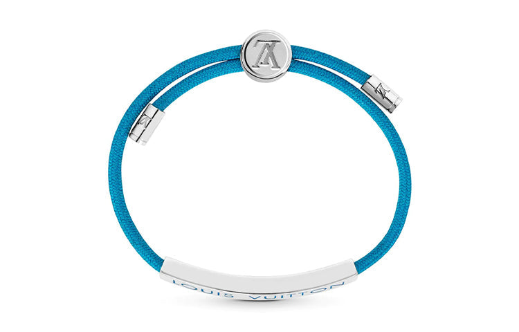 LOUIS VUITTON Metal Enamel Bracelet Unisex Blue