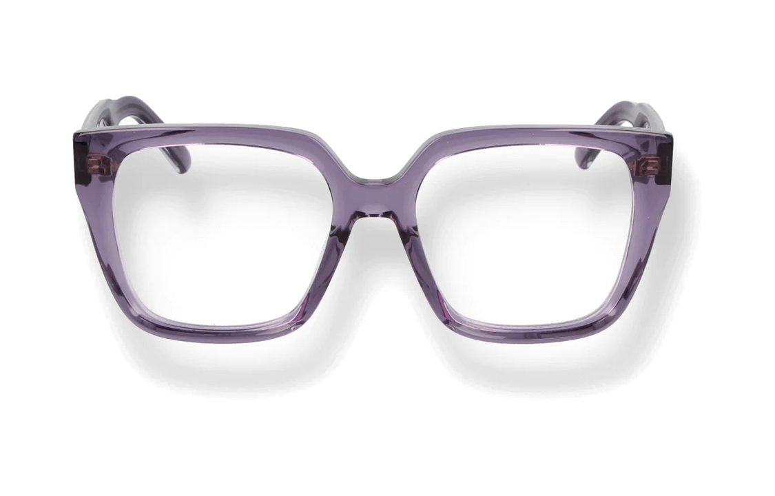 DIOR Acetate Irregular Shape Eyeglass Frames Women's Purple