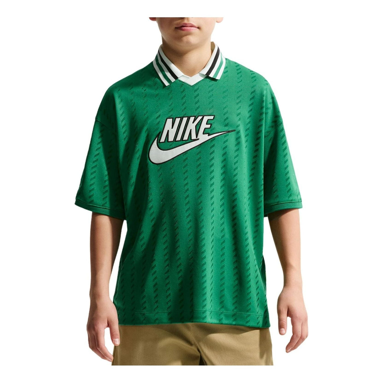 (GS) Nike Sportswear Short-sleeved Jersey 'Malachite Barely Green Black' IQ0435-365
