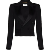 SAINT LAURENT Cropped Tuxedo Blazer