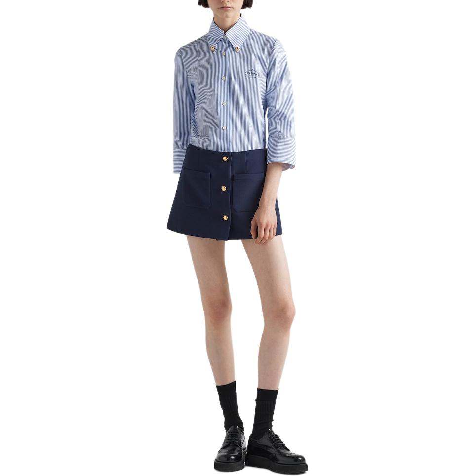 PRADA Button-Up Mini Skirt