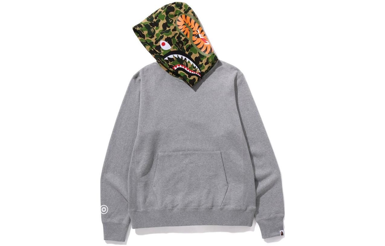 A Bathing Ape ABC Camo Shark Pullover Hoodie 'Gray' 1J80-114-006-GRY