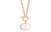 HERMES Chaine D'ancre Verso Karat Gold Necklaces Women's Rose Gold