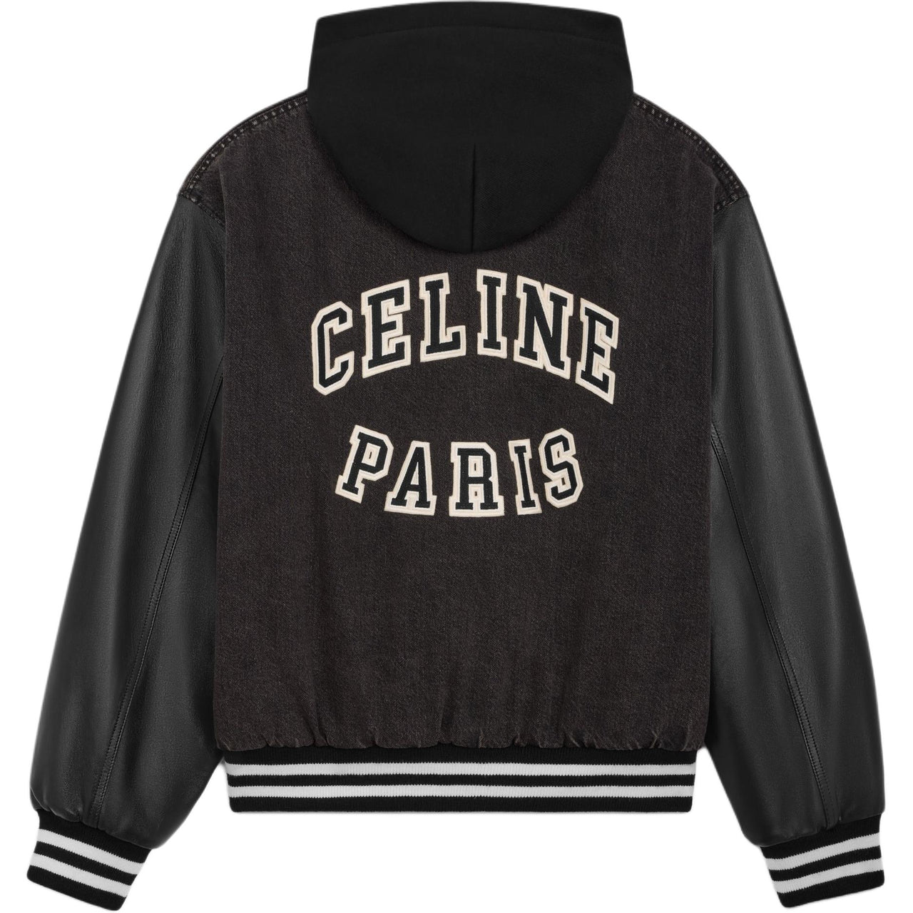CELINE Loose CELINE Teddy Jacket In Charcoal Wash Denim