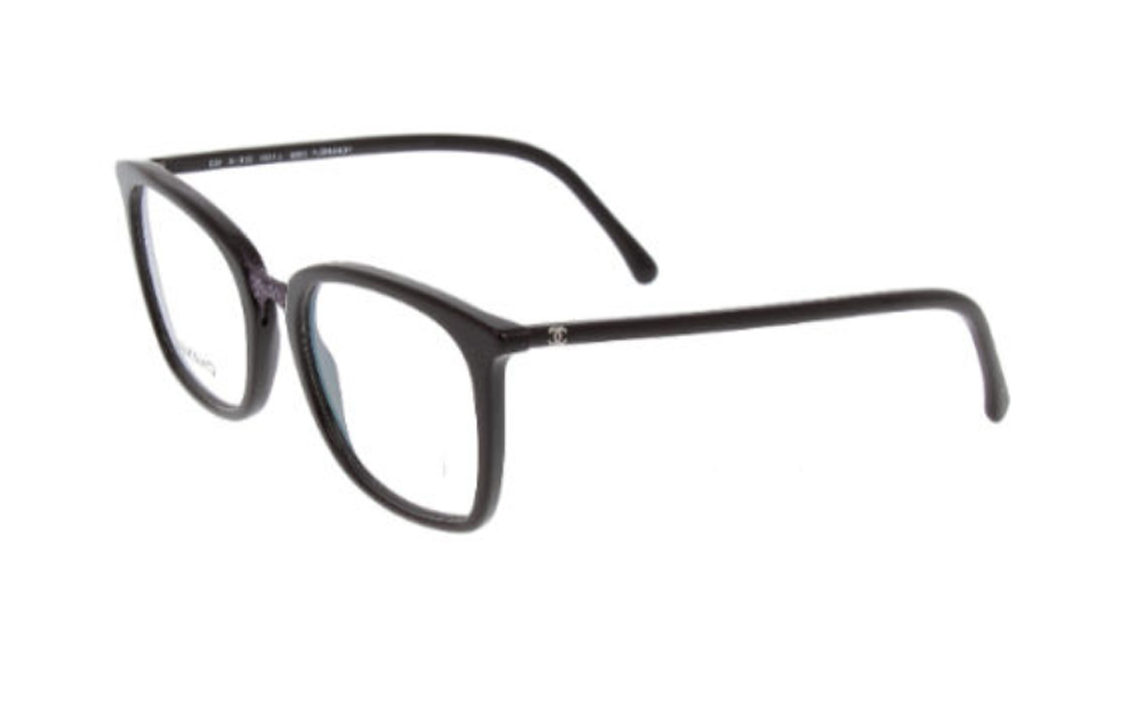 CHANEL - Rectangular Eyeglass Frames Women's Black