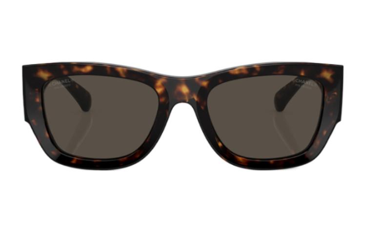 CHANEL - Irregular Shape Sunglasses Women's Tortoiseshell