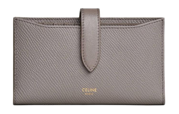 CELINE Cow Leather Protective Case Accessory Women's Egg Stone Color