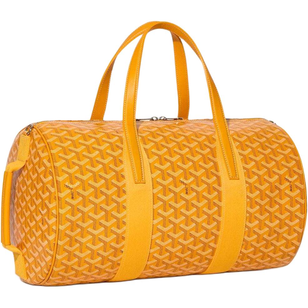 GOYARD Canvas With Calfskin Travel Bag Unisex Yellow