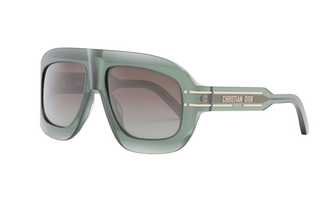 DIOR Acetate Irregular Shape Sunglasses Men's Green