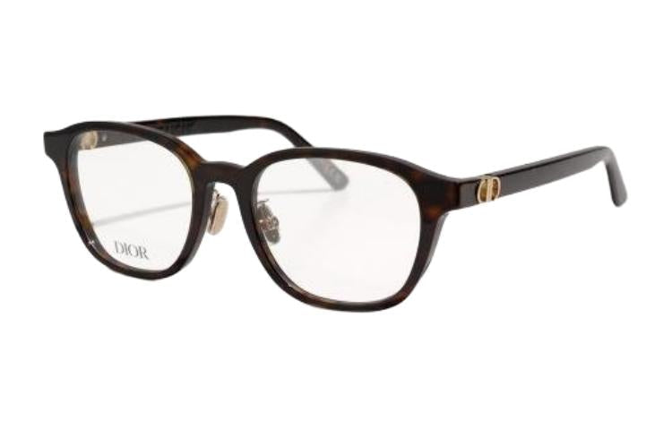 DIOR Acetate Oval Eyeglass Frames Women's Tortoiseshell