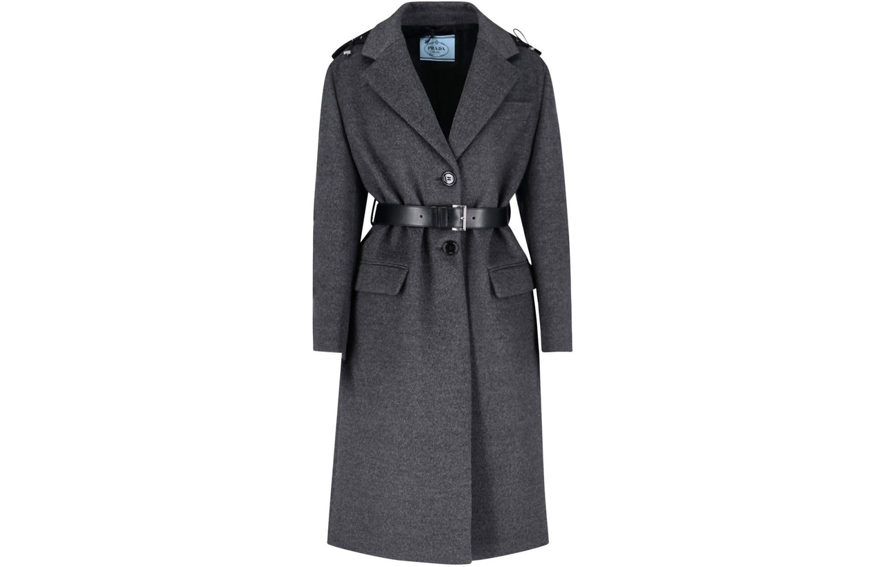 PRADA Coats Women's Dark Gray