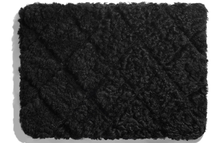 CHANEL 19Bag Double-Sided Cashmere Portable Bag Clutch Women's Black