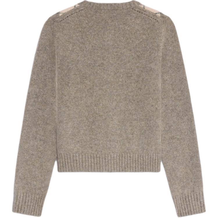 CELINE Cardigan In Argyle Alpaca Wool