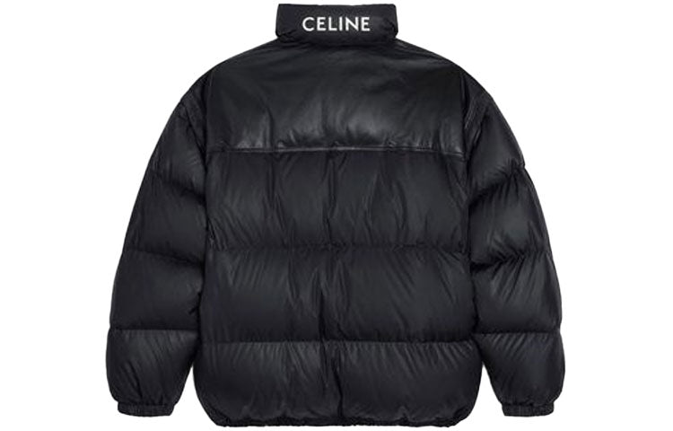 CELINE Homme Leather Panelled Quilted Padded Shell Jacket