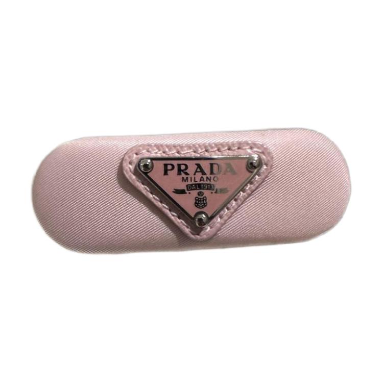 PRADA Enamel Hair Clips Women's Pink