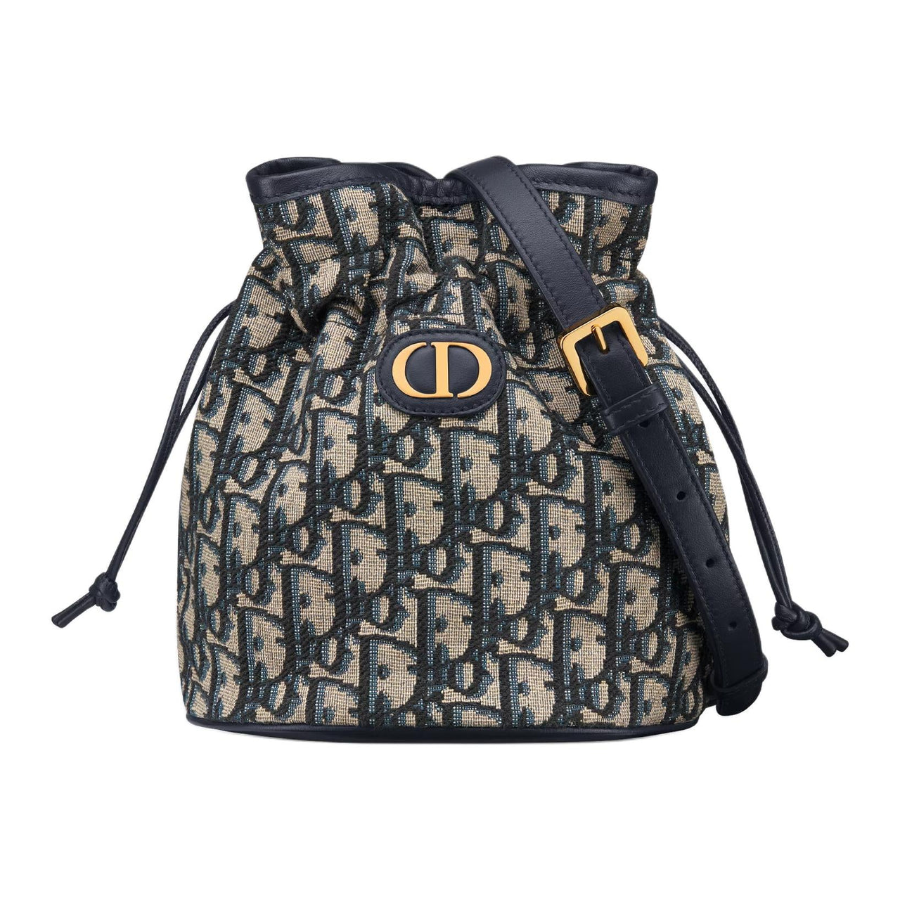 DIOR 30 Montaigne Cotton Bucket Bag, Shoulder Bag, Crossbody Bag Mini Women's Blue