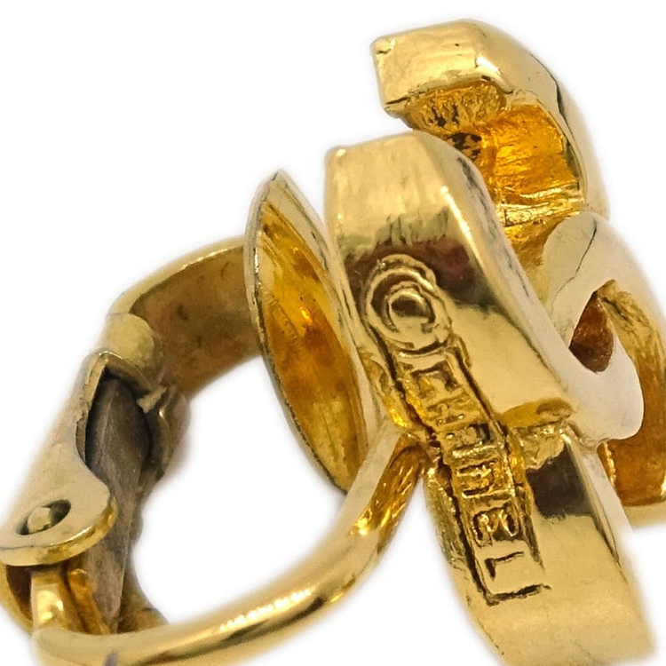 CHANEL 1990 2000s Interlocking Cc Earrings