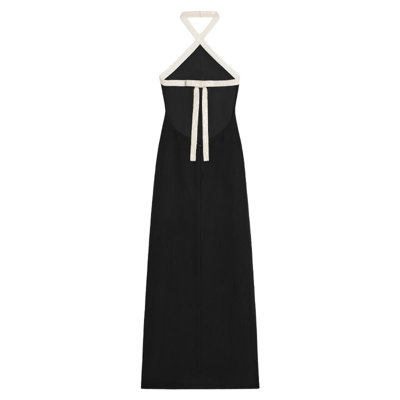 CELINE Column Dress In Satin lined Crepe