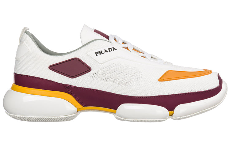 PRADA Cloudbust Thunder Cushioning Anti-Slip Wear-Resistant Breathability Low-Top Casual Shoes Men's White