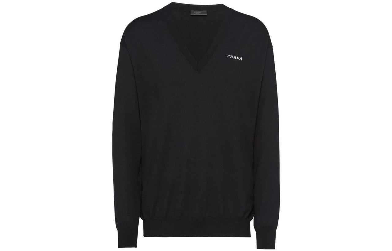 PRADA Long Sleeved V Neck Jumper