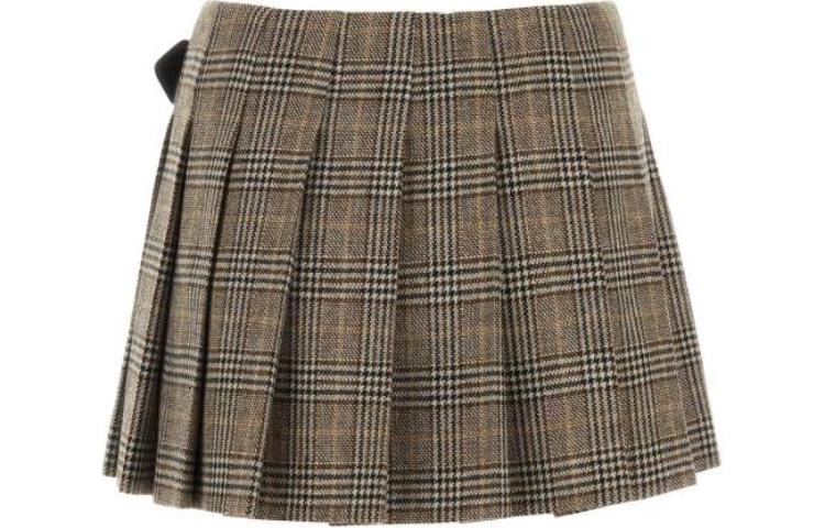 PRADA Casual Short Skirts Women's Khaki