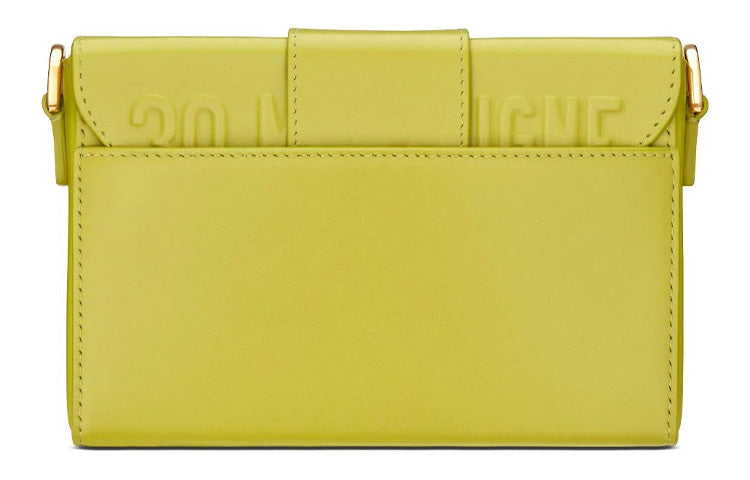 DIOR 30 Montaigne Cow Leather Crossbody Bag, Shoulder Bag Women's Green Yellow