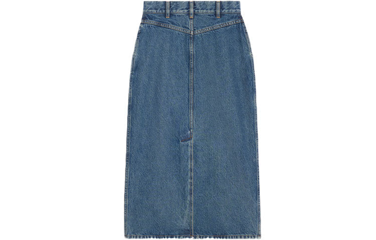 CELINE Denim Short Skirts Women's Blue