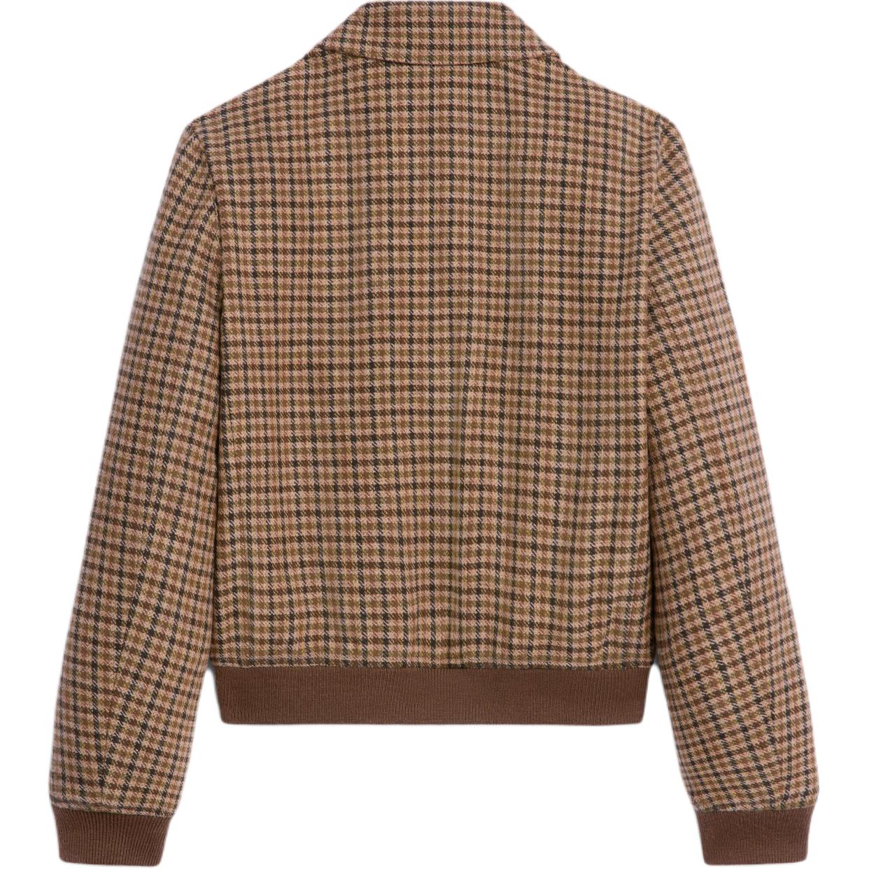 CELINE Chelsea Blouson Jacket In Check Wool