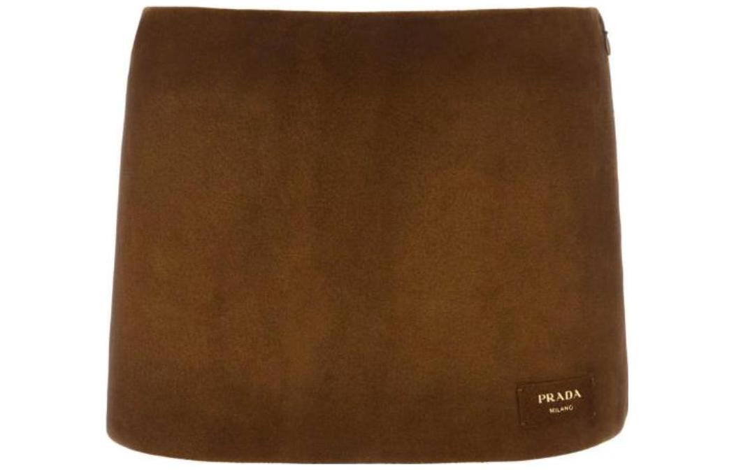 PRADA Denim Short Skirts Women's Brown