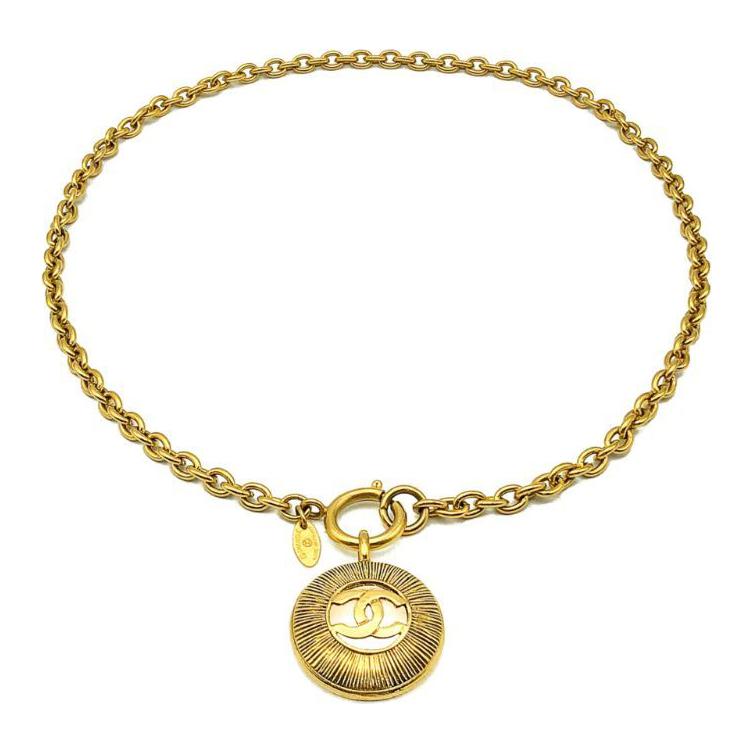 CHANEL 1980s Sunburst Necklace