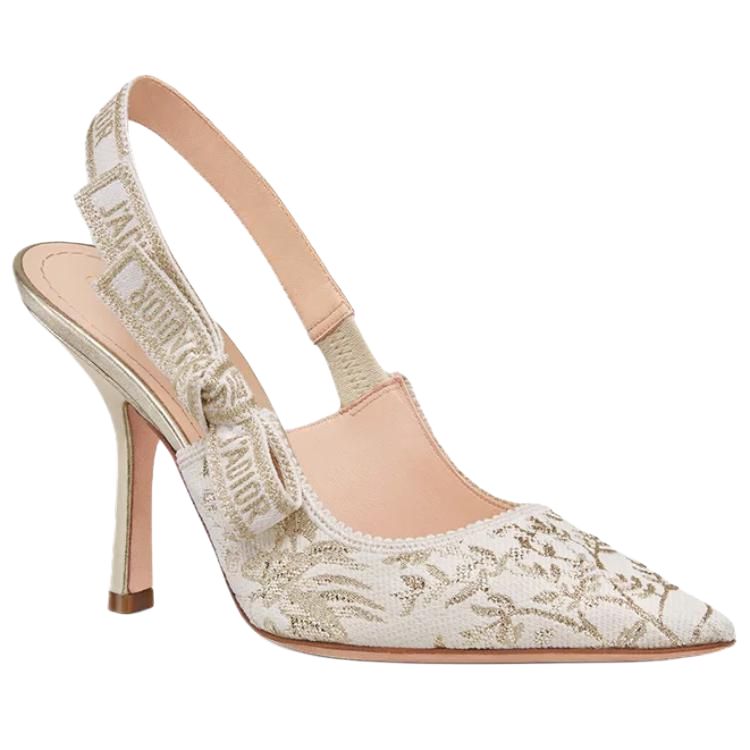 DIOR J'Adior Slim Heel High Heels 10cm Women's White