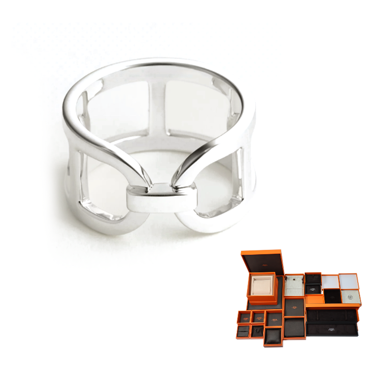 HERMES 925 Sterling Silver Rings Women's Silver