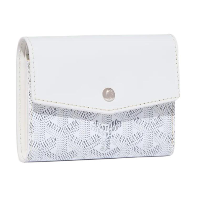 GOYARD Canvas With Calfskin Wallet Women's White