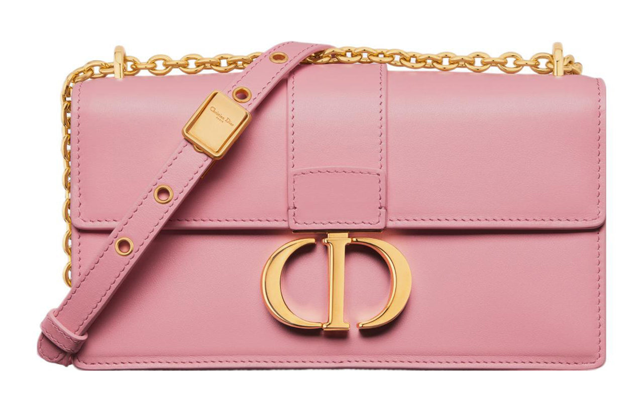DIOR 30 Montaigne Cow Leather Shoulder Bag Crossbody Bag Regular Women's Peach Pink