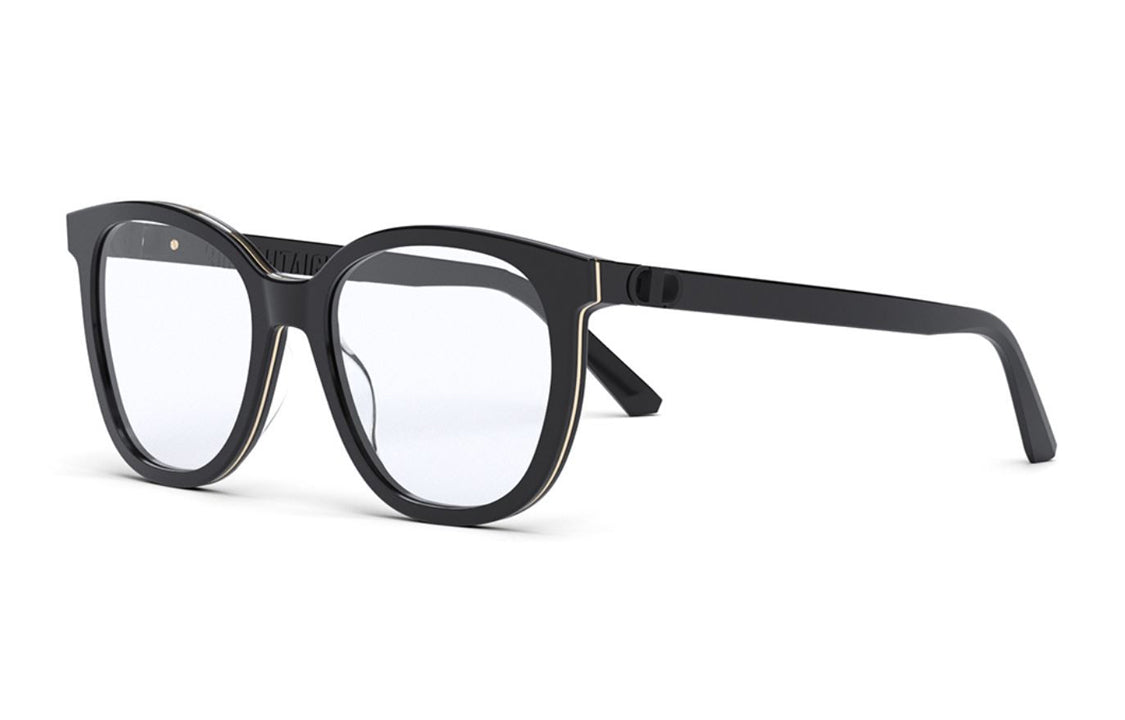 DIOR Acetate Irregular Shape Eyeglass Frames Unisex Black