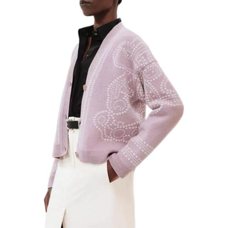 HERMES Cashmere Sweater Women's Rose