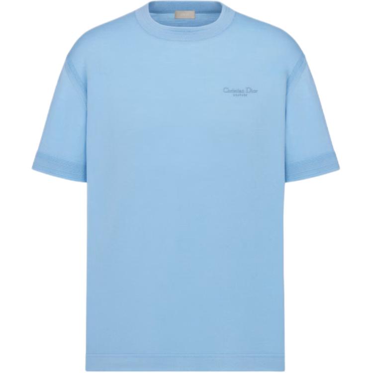 DIOR T-Shirts Men Light Blue