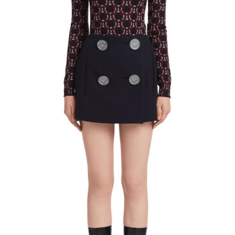 PRADA Casual Short Skirts Women's Navy Blue
