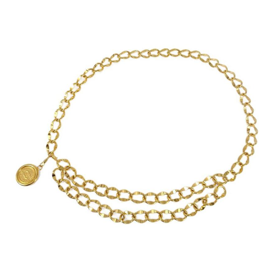 CHANEL 1980 1990s Cc Mark Coin Chain Belt