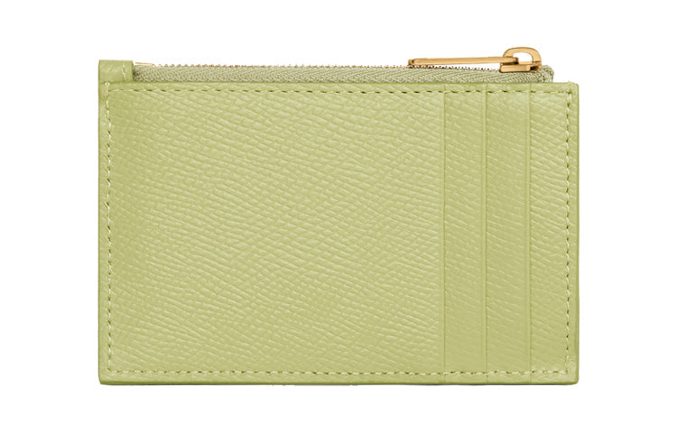 CELINE Cow Leather Card Holder Women's Avocado Green